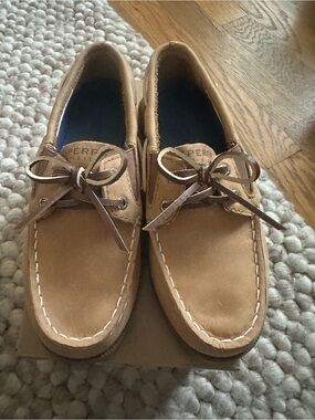 Sperry Boys Tan Suede 2-Eye Boat Shoes